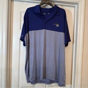 Orlando Magic Antigua Men's Two-Tone Polo Shirt in Royal Blue and White Size 2X
